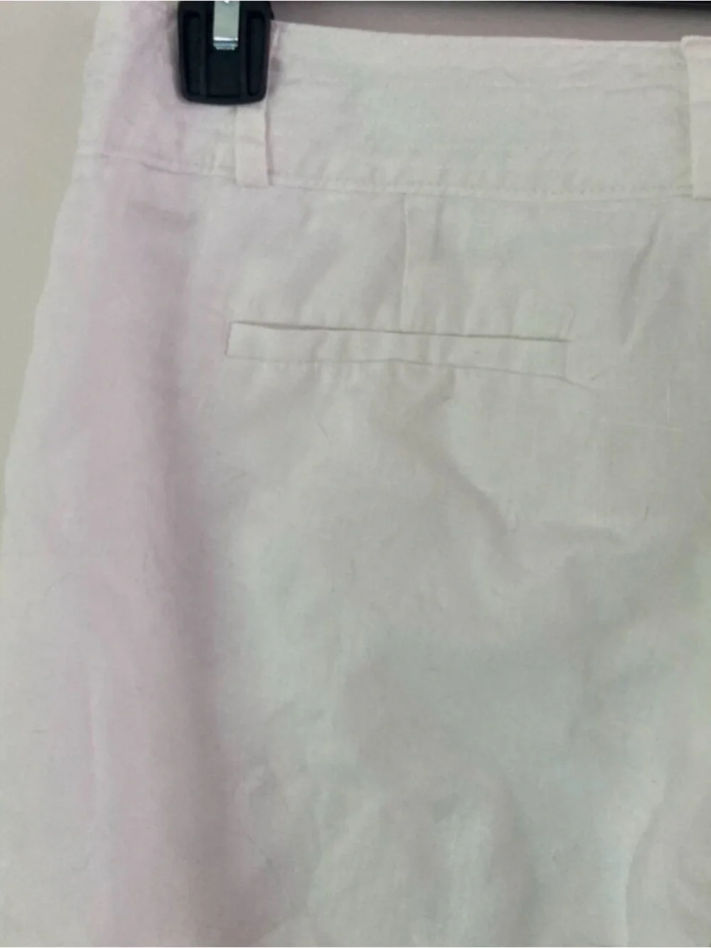 100% Linen Banana Republic White Straight-Leg Pants